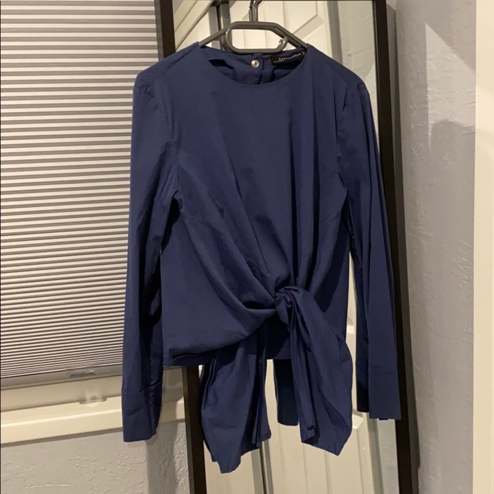 Zara top with knot on front
